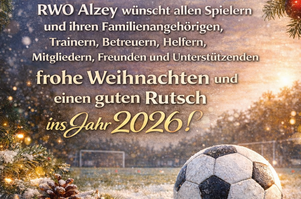 RWO Alzey wünscht frohe Weihnachten und einen guten Rutsch!